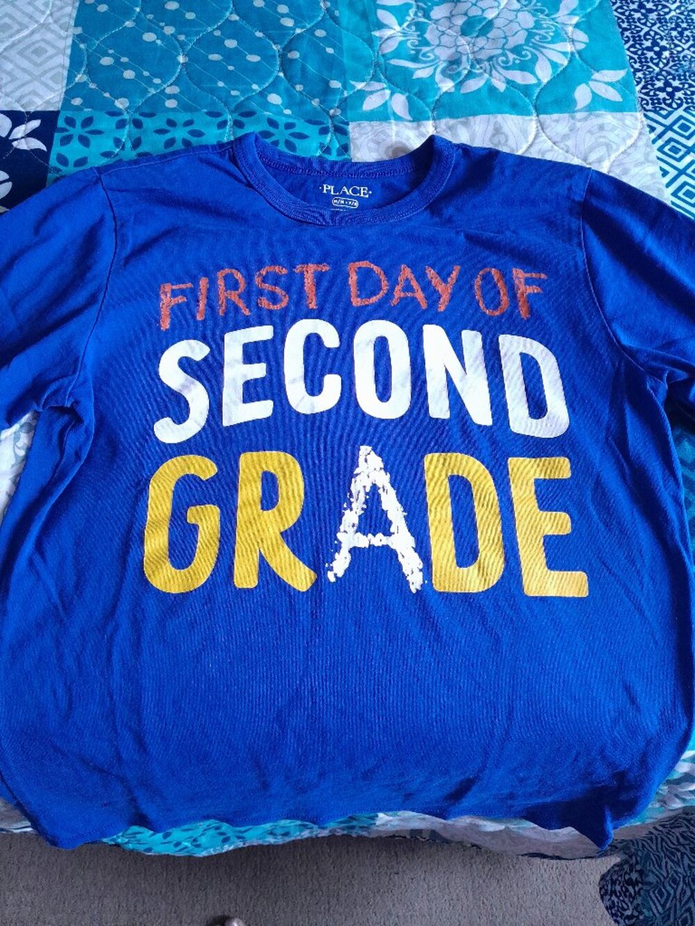 The Childrens Place My first day of second grade Tshirt M
